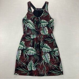 MADEWELL | Tropical Island Jungle Leaf Silk Pocket Dress